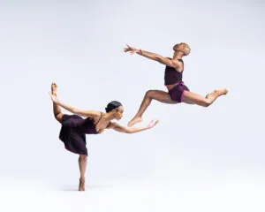 Male and Female dancers in ballet poses