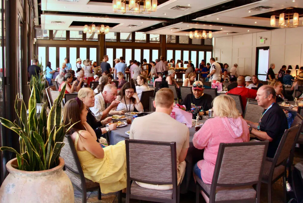 People enjoying VIP lunch at the Hotel Clio