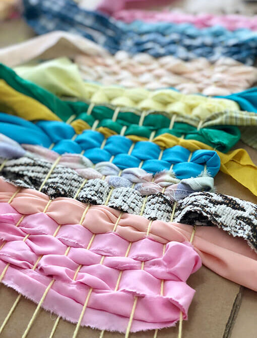 colorful fabric weaving