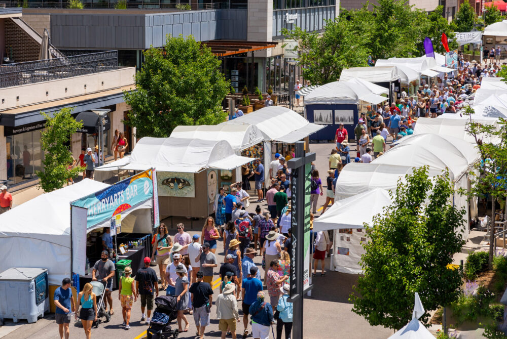 Photo crowd from above the Cherry Creek Arts Festival